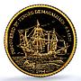 Northern Mariana 5 dollars Magellan X#2 Ship Clipper PR 67 gold coin 2004