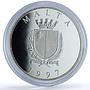 Malta 5 liri Children of the World KM-115 UNICEF Dog proof silver coin 1997