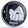 Mexico 500 pesos Revolution 1910 KM-511 History Building proof silver coin 1985