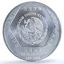 Mexico 5 pesos Chaac Mool KM-574 Precolombina Maya silver coin 1994