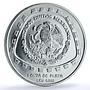 Mexico 5 pesos Jaguar Carving KM-663 Precolombina Toltec silver coin 1998