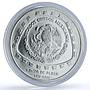 Mexico 5 pesos Jaguar Carving KM-663 Precolombina Toltec silver coin 1998