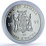 Zambia 5000 kwacha Elephant KM-73 African Wildlife Fauna silver coin 1999