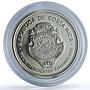 Costa Rica 300 colones Alajuela Gregorio Ramirez KM-223 proof silver coin 1981