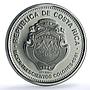 Costa Rica 300 colones Santamaria KM-207 History Anniversary silver coin 1981