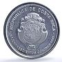 Costa Rica 300 colones Santamaria KM-207 History Anniversary silver coin 1981