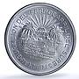 Mexico 5 pesos Opening Southern Railroad KM-466 Train silver coin 1950