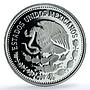 Mexico 25 pesos Football World Cup 1986 KM-503 Sports proof silver coin 1985