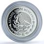 Mexico 25 pesos Football World Cup 1986 KM-503 Sports proof silver coin 1985