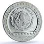 Mexico 100 pesos Guerrero Aguila KM-556 Precolombina Aztec silver coin 1992