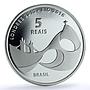 Brazil 5 reais Rio Olympics Flag Handover KM-680 Sports proof silver coin 2012