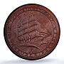 Germany Weimar Felix Luckner Scheuch-1052a Ship Clipper MS 63 PCGS medal 1923
