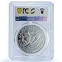 UAE 50 dirhams Abu Dhabi Chamber Commerce Industry PR68 PCGS silver coin 1999