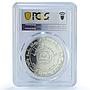Iraq Baath Revolution Hussein Anniversary History PR 65 PCGS silver medal 1978