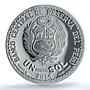 Peru 1 sol Jose Abelardo Quinones KM-377 Plane PR 68 PCGS silver coin 2014