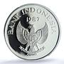 Indonesia 10000 rupiah Babi Rusa KM-45 Wildlife Pig PR 67 PCGS silver coin 1987