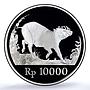 Indonesia 10000 rupiah Babi Rusa KM-45 Wildlife Pig PR 70 PCGS silver coin 1987