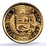 Peru 1/5 libra Republic Trade Coinage KM-210 FR-75 MS 64 PCGS gold coin 1961