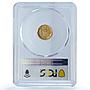 Peru 5 soles oro Republic KM-235 Seated Liberty MS 66 PCGS gold coin 1963