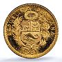 Peru 5 soles oro Republic KM-235 Seated Liberty MS 66 PCGS gold coin 1963