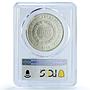Brazil 2000 reis Pedro II KM-466 MS 63 PCGS silver coin 1865