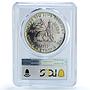 Ethiopia 5 dollars Emperor Yohannes IV KM-49 MS 68 PCGS silver coin 1972