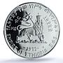 Ethiopia 5 dollars Emperor Menelik II KM-50 PR 68 PCGS silver coin 1972
