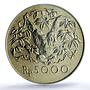 Indonesia 5000 rupiah Orangutan KM-40 Fauna Monkey MS 66 PCGS silver coin 1974