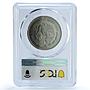 Mexico 5000 pesos Oil Industry KM-531 Monument MS 63 PCGS CuNi coin 1988