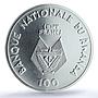 Rwanda 100 francs Nelson Mandela KM-18 Politics MS 67 PCGS silver coin 1990