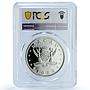 Macau 100 patacas Year Snake KM-44 Lunar Calendar PR 70 PCGS silver coin 1989