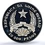 Guinea-Bissau 20000 pesos Cabral Deposed KM-26 PR 62 PCGS silver coin 1990
