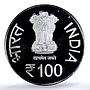 India 100 rupees Bhagwan Mahaveer Nirvan Mahotsav PR 63 PCGS silver coin 2023