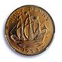 Great Britain 1/2 penny Elizabeth II KM-882 S-4155 PR 65 PCGS bronze coin 1953