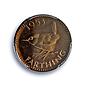 Great Britain 1 farthing Elizabeth II KM-881 S- 4156 PR 65 PCGS bronze coin 1953
