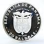 Panama 20 balboas Vasco Nunez de Balboa silver coin 1977