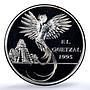 Guatemala 10 quetzales Piefort PE X-P4 Bird Tower PR 66 PCGS silver coin 1995