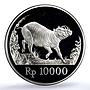 Indonesia 10000 rupiah Babi Rusa KM-45 Wildlife Pig PR 69 PCGS silver coin 1987