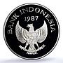 Indonesia 10000 rupiah Babi Rusa KM-45 Wildlife Pig PR 69 PCGS silver coin 1987