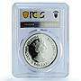 Cayman Islands 5 dollars Save Children KM-102 UNICEF PR 68 PCGS silver coin 1989