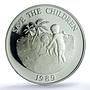 Cayman Islands 5 dollars Save Children KM-102 UNICEF PR 68 PCGS silver coin 1989