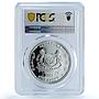 Singapore 2 dollars Independence KM-193a Anniversary Flag PR70 PCGS Ag coin 2007
