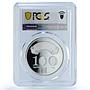 Taiwan 100 dollars Republic Sun Yat Sen Y-590 PR 69 PCGS silver coin 2011