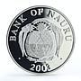 Nauru 10 dollars Vatican San Pietro silver coin 2003