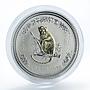 Australia 1 dollar Year of the Monkey Lunar Series I Silver Gilded Coin 2004