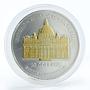 Nauru 10 dollars Vatican San Pietro silver coin 2003