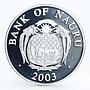 Nauru 10 dollars Vatican San Pietro silver coin 2003