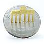 Nauru 10 dollars Brandenburg Gate silver coin 2002