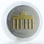 Nauru 10 dollars Brandenburg Gate silver coin 2002