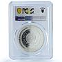 Kazakhstan 500 tenge Swan Gilt KM-537 Nomads Art Bird PR70 PCGS silver coin 2021